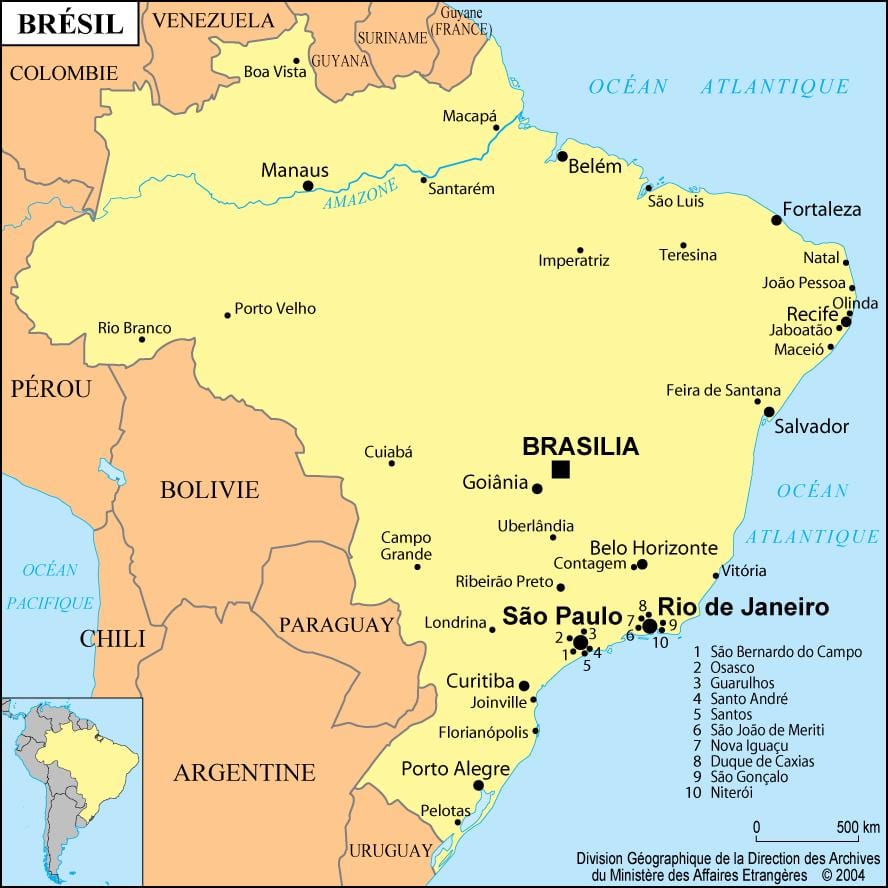 žemėlapyje brazilija rodo Rio de Žaneiras