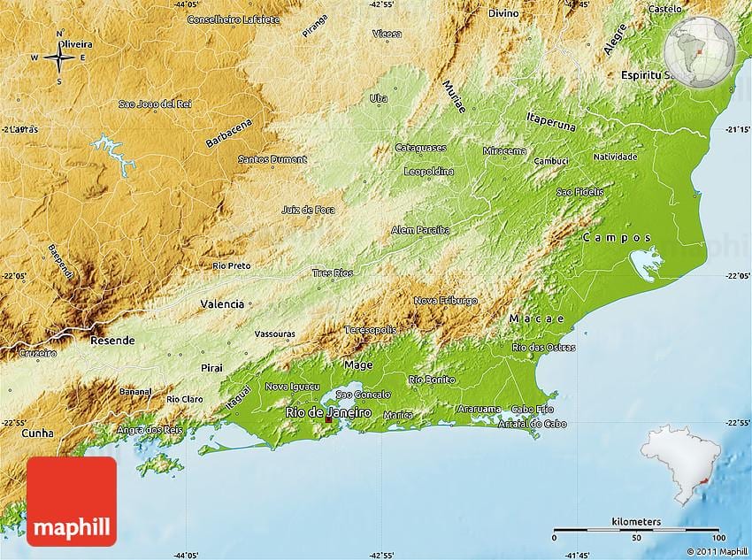 topografinis žemėlapis, Rio