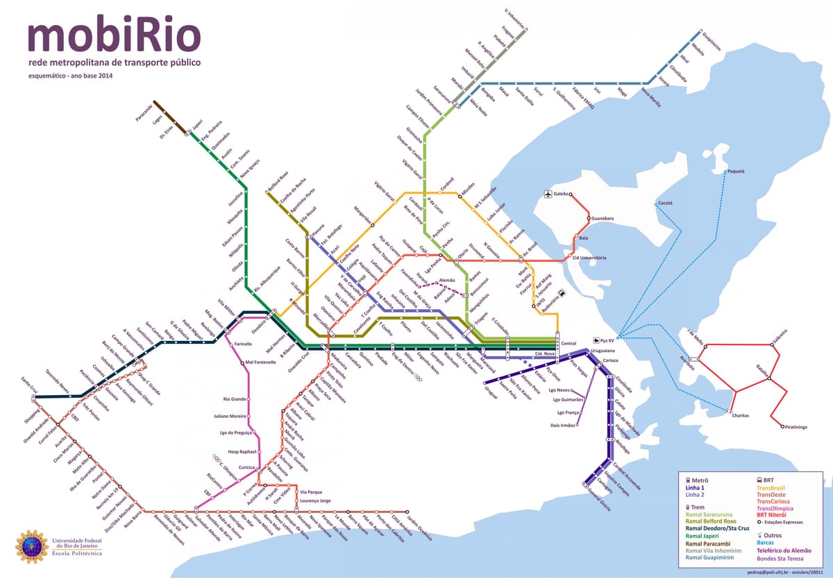 Rio 2016 transporto žemėlapis